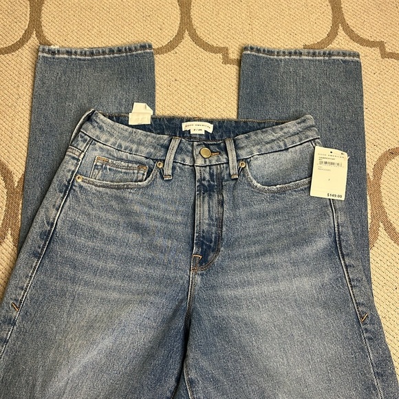 Good American Good Boy distressed knees indigo blue jeans - Picture 16 of 17